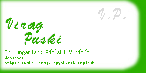 virag puski business card